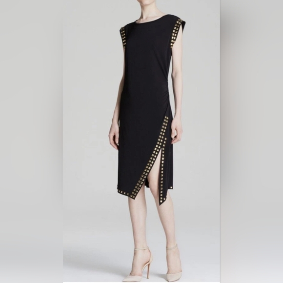 MICHAEL Michael Kors Dresses & Skirts - Michael Kors Brown Studded Matte Jersey  Dress  Size Small